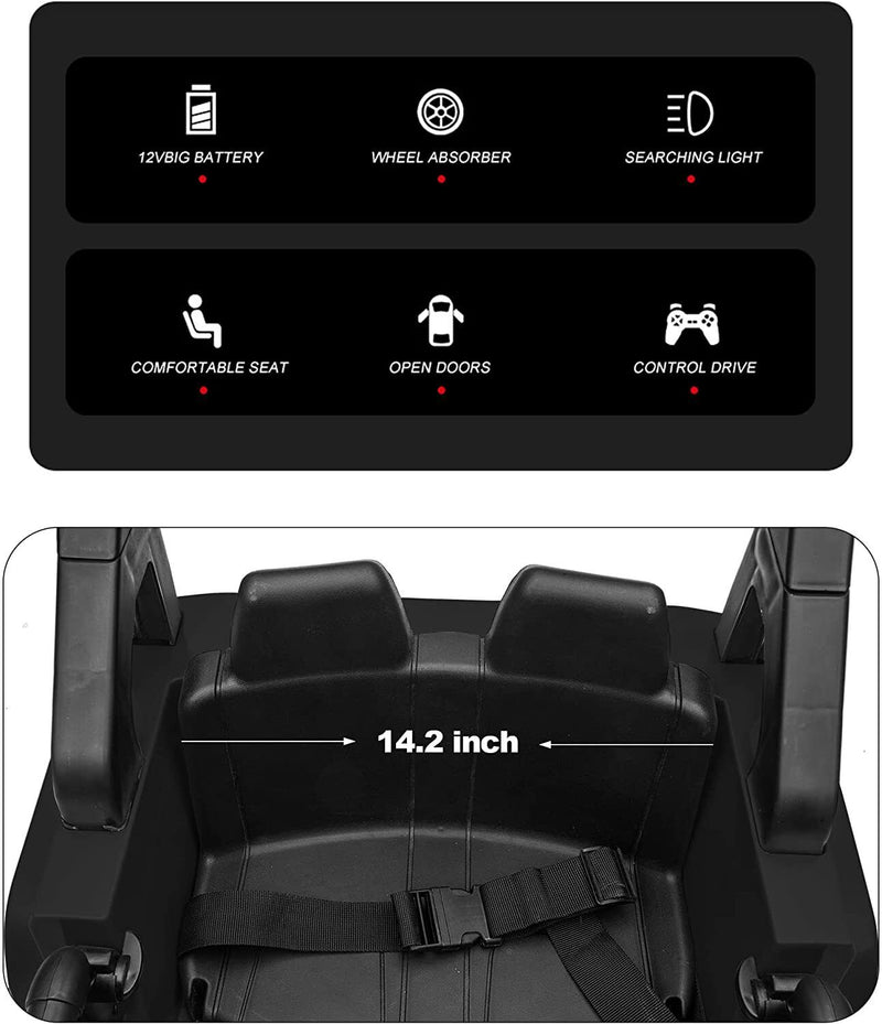 Load image into Gallery viewer, Electric Kids Ride-On Truck with Remote Control and LED Lights - 12V Battery Powered, 1-Seater
