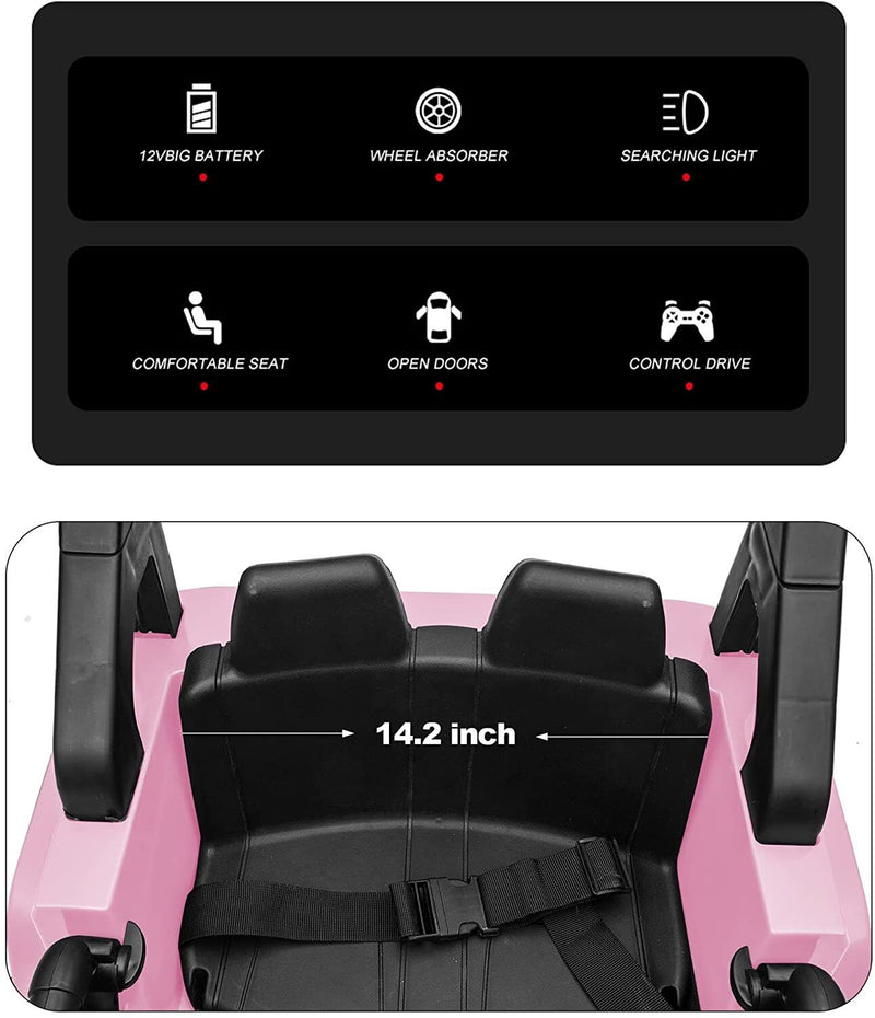 Load image into Gallery viewer, Electric Kids Ride-On Truck with Remote Control and LED Lights - 12V Battery Powered, 1-Seater
