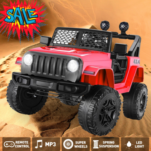 12V Battery Powered Electric Ride On Car for Kids with Remote Control & MP3 Player