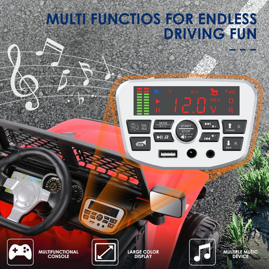 12V Battery Powered Electric Ride On Car for Kids with Remote Control & MP3 Player