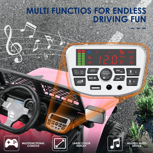 12V Battery Powered Electric Ride On Car for Kids with Remote Control & MP3 Player