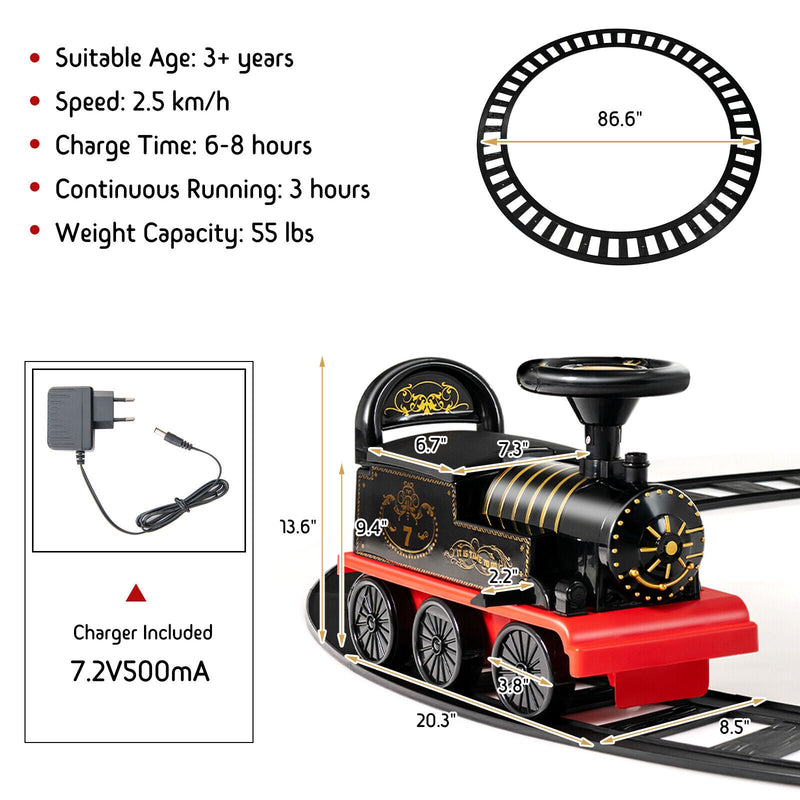 Load image into Gallery viewer, Electric Kids Train Toy with Unique Design &amp; Stickers - Black
