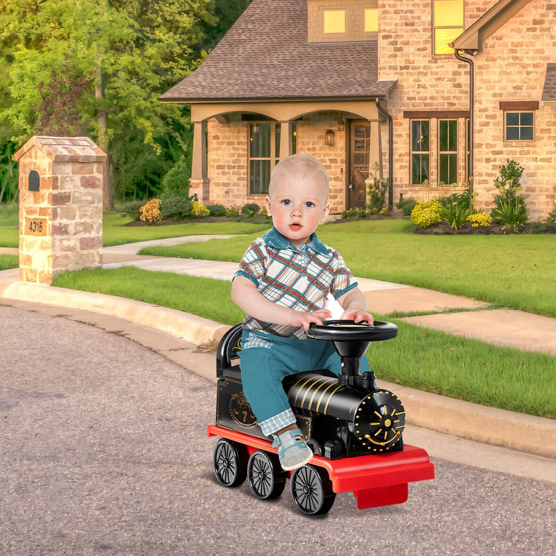 Load image into Gallery viewer, Electric Kids Train Toy with Unique Design &amp; Stickers - Black
