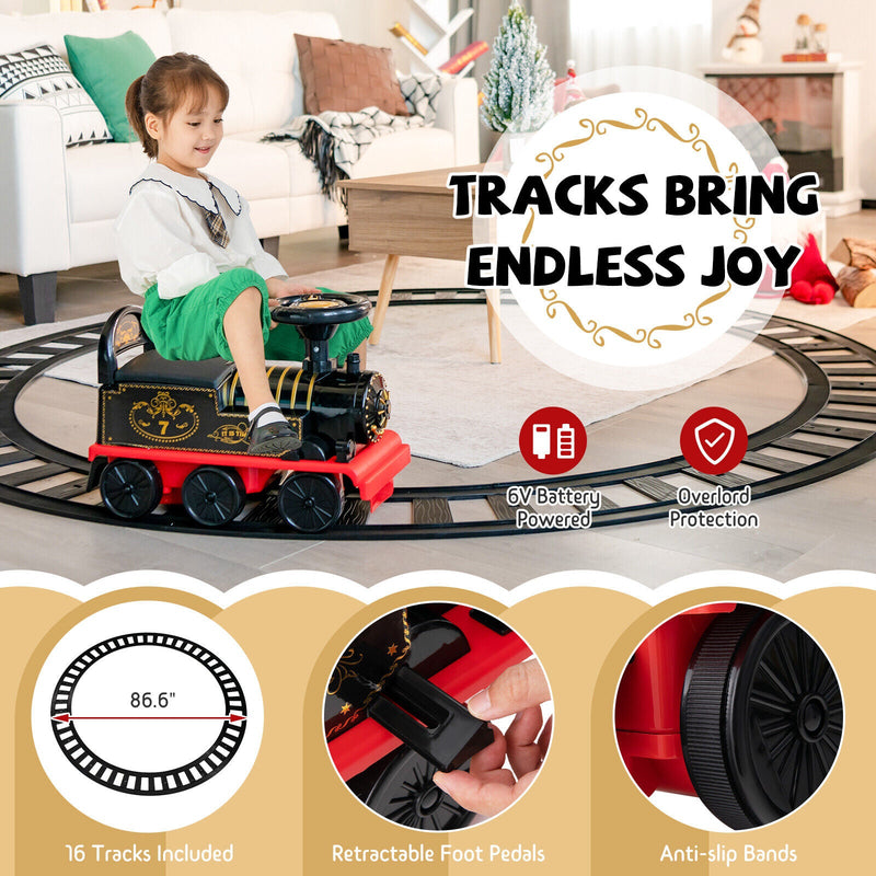 Load image into Gallery viewer, Electric Kids Train Toy with Unique Design &amp; Stickers - Black

