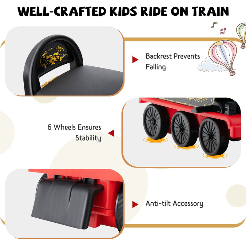 Load image into Gallery viewer, Electric Kids Train Toy with Unique Design &amp; Stickers - Black
