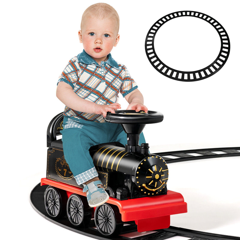 Load image into Gallery viewer, Electric Kids Train Toy with Unique Design &amp; Stickers - Black
