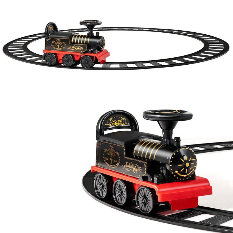 Load image into Gallery viewer, Electric Kids Train Toy with Unique Design &amp; Stickers - Black
