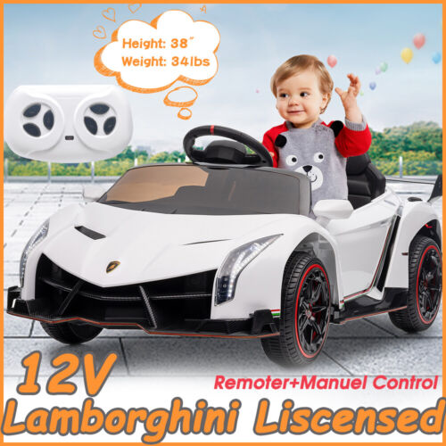 Load image into Gallery viewer, Electric Lamborghini Ride-On Car for Kids with Remote Control and LED Lights
