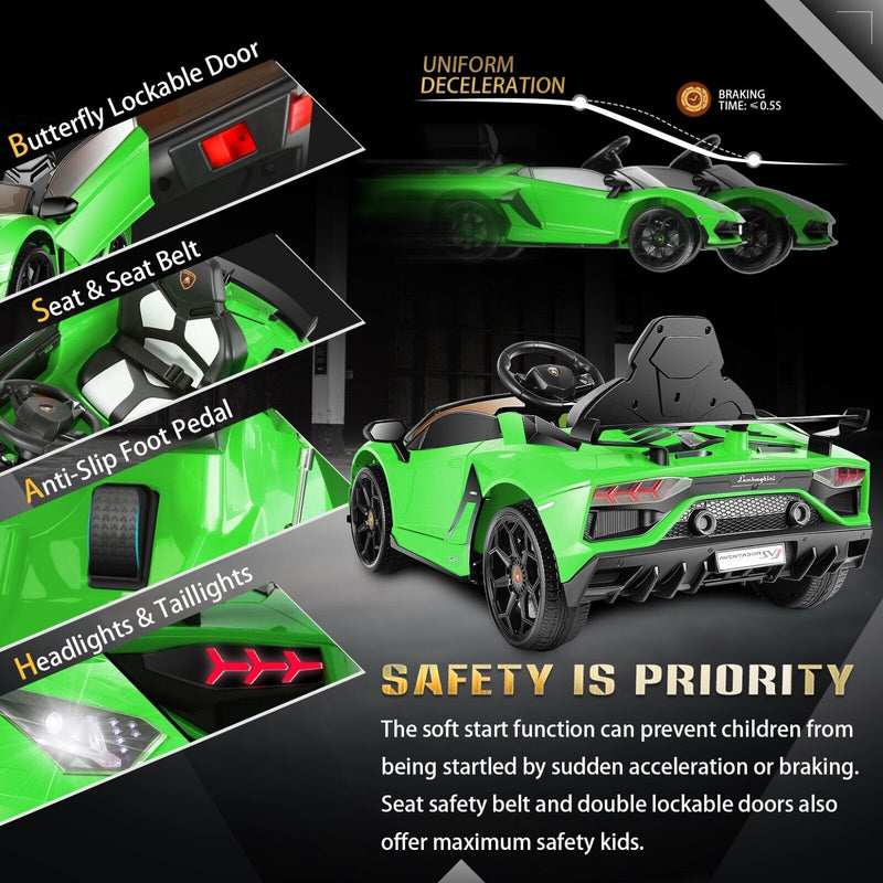 Load image into Gallery viewer, 12V Licensed Lamborghini Aventador Electric Ride-On Sports Car for Kids
