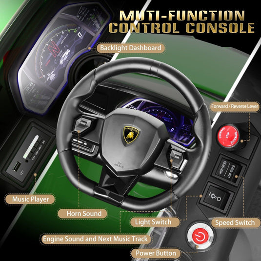 12V Licensed Lamborghini Aventador Electric Ride-On Sports Car for Kids