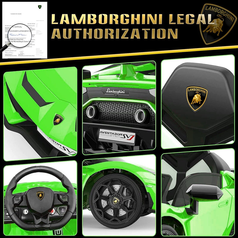 Load image into Gallery viewer, 12V Licensed Lamborghini Aventador Electric Ride-On Sports Car for Kids
