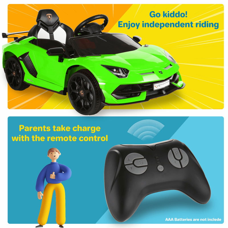 Load image into Gallery viewer, Electric Lamborghini Ride-On Car for Kids with Remote Control, MP3 and AUX - US Version
