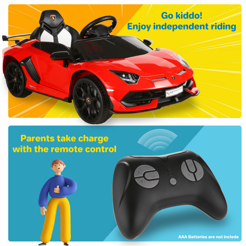 Load image into Gallery viewer, 12V Licensed Lamborghini Electric Ride On Car for Kids with Remote Control and MP3 Player
