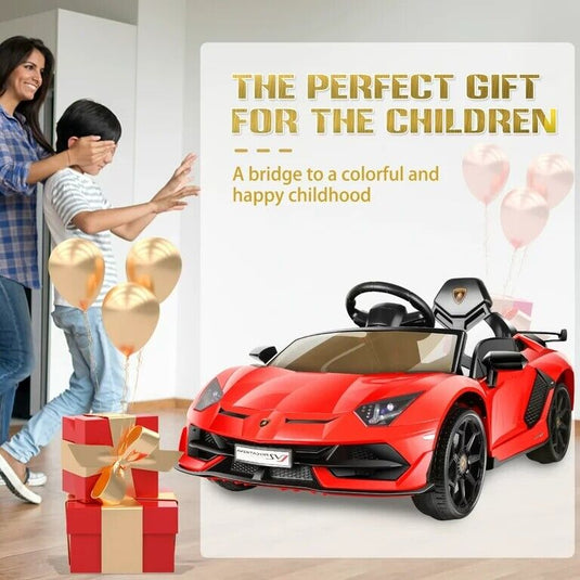 Licensed Lamborghini Electric Ride-On Car for Kids with Remote Control, MP3 and USB Connectivity