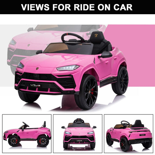 Electric Lamborghini Urus 12V Ride-On Car with Remote Control and MP3 Player for Kids