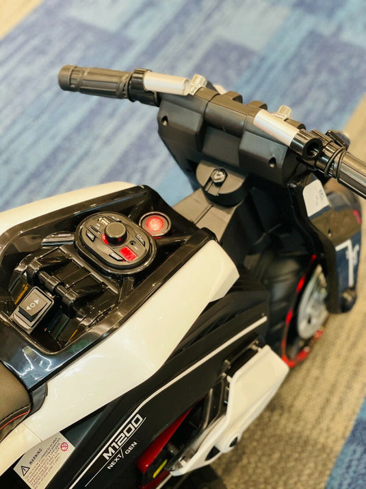 Electric Mini Dirt Bike for Kids with Bluetooth - 12V Ride On Motorcycle Toy