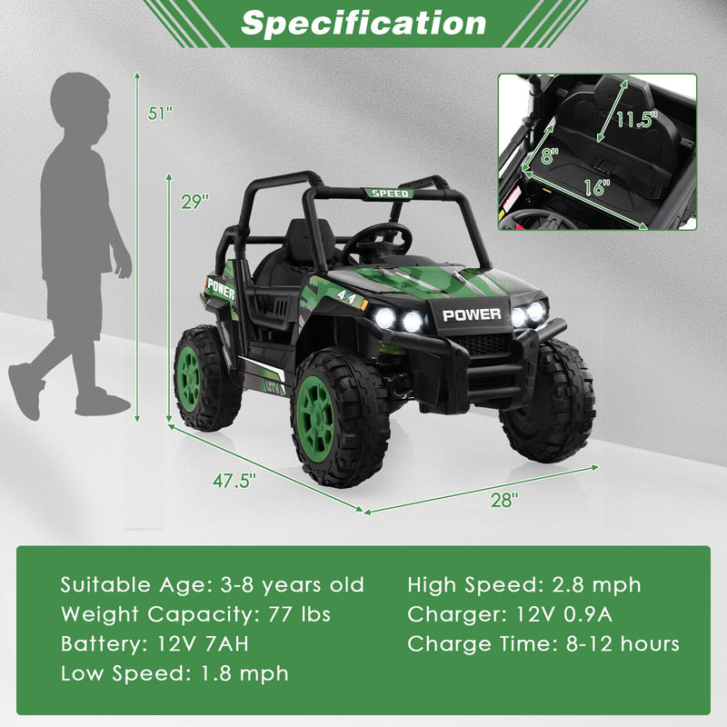 Load image into Gallery viewer, Electric Off-Road Truck for Kids with Realistic Horns and Engine Sounds - 12V
