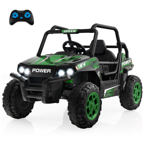 Load image into Gallery viewer, Electric Off-Road UTV Ride-On Truck for Kids with Remote Control, LED Lights, and Music - Green
