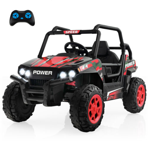 Load image into Gallery viewer, Electric Off-Road UTV Ride-On Truck for Kids with Remote Control, LED Lights, and Music - Red
