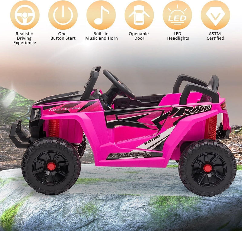 Load image into Gallery viewer, Electric Off-Road UTV Truck for Kids with Safety Belt and Light - 12V Ride-On Car
