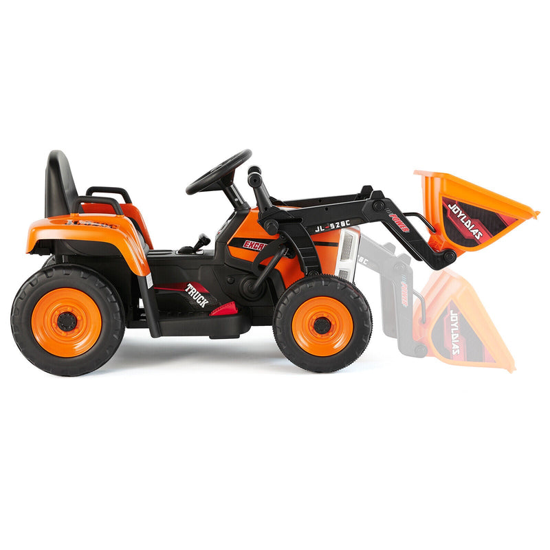 Load image into Gallery viewer, Electric Orange Ride-On Excavator Truck with Music, Lights, and Remote Control - 12V, 3 Speeds
