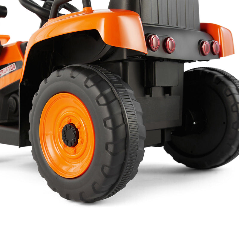 Load image into Gallery viewer, Electric Orange Ride-On Excavator Truck with Music, Lights, and Remote Control - 12V, 3 Speeds
