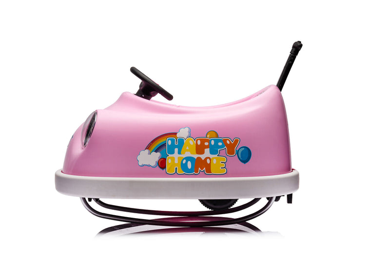 Load image into Gallery viewer, Electric Pink Bumper Car for Kids with Remote Control - 12V Toddler Vehicle

