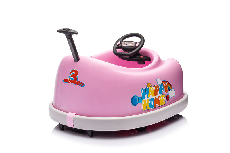 Load image into Gallery viewer, Electric Pink Bumper Car for Kids with Remote Control - 12V Toddler Vehicle
