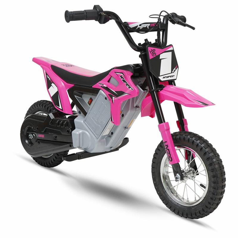 Load image into Gallery viewer, Electric Pink HPR 350 Dirt Bike: 24 Volt Motorcycle for Kids
