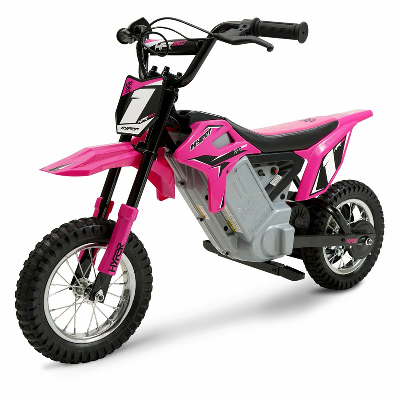 Load image into Gallery viewer, Electric Pink HPR 350 Dirt Bike: 24 Volt Motorcycle for Kids
