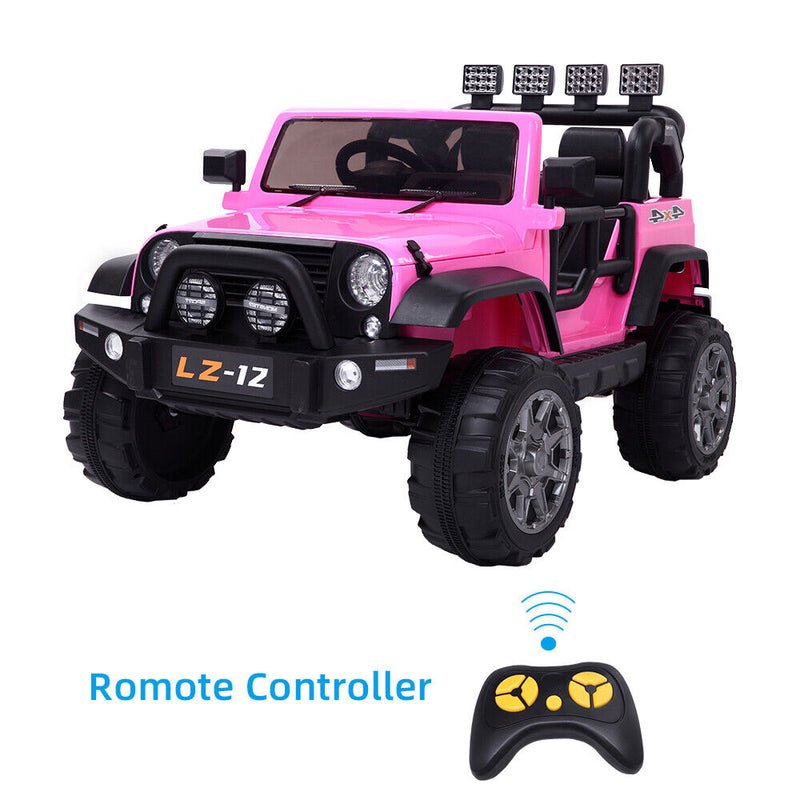 Load image into Gallery viewer, Electric Pink Jeep for Kids with Remote Control and Rechargeable Battery - 4 mph Speed

