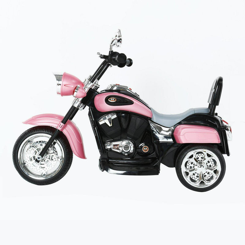 Load image into Gallery viewer, Electric Pink Motorcycle Ride-On Toy with MP3 Player - Suitable for Ages 2-4 Years - 6V 3-Wheel Design
