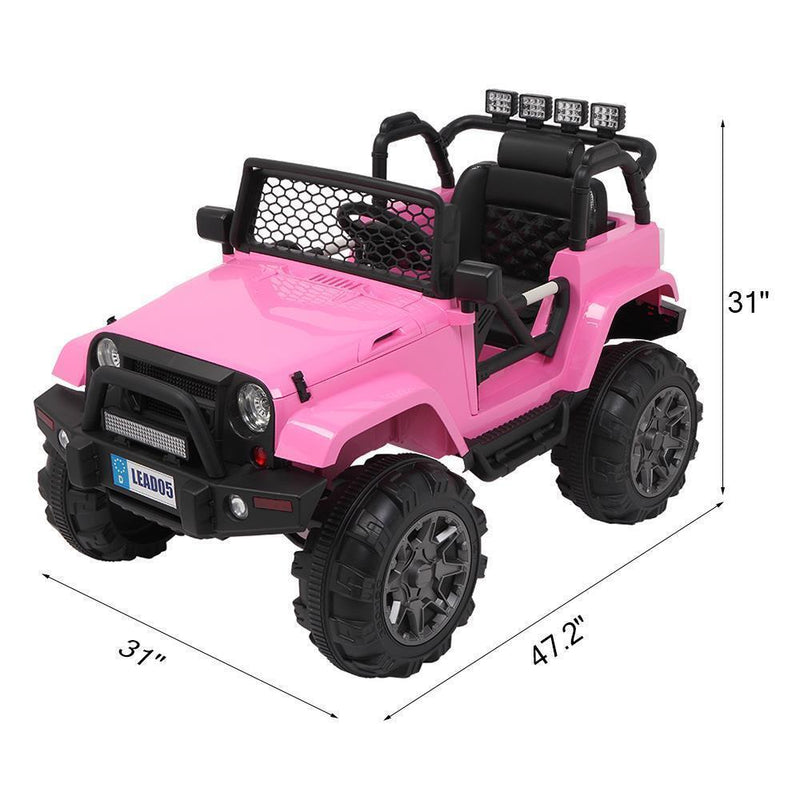 Load image into Gallery viewer, Electric Pink Ride-On Car for Kids with 3 Speeds and Remote Control - 12V Powered, 4 Wheels
