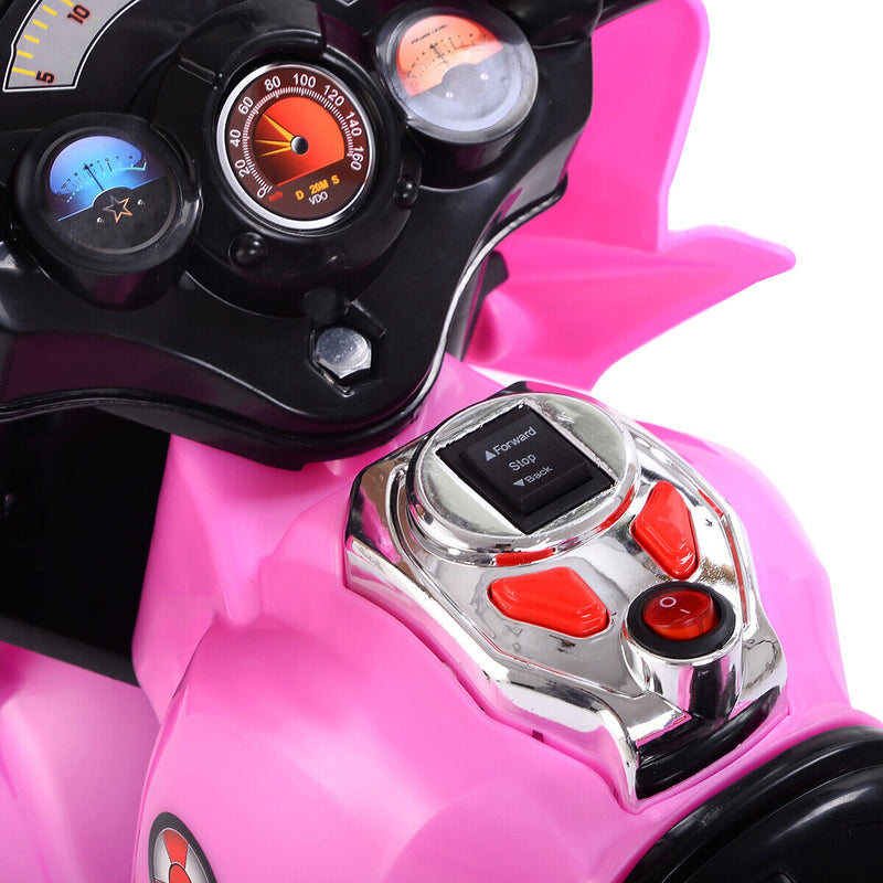 Load image into Gallery viewer, Electric Pink Ride-On Motorcycle for Kids - 3 Wheels, Battery Powered Toy Bike
