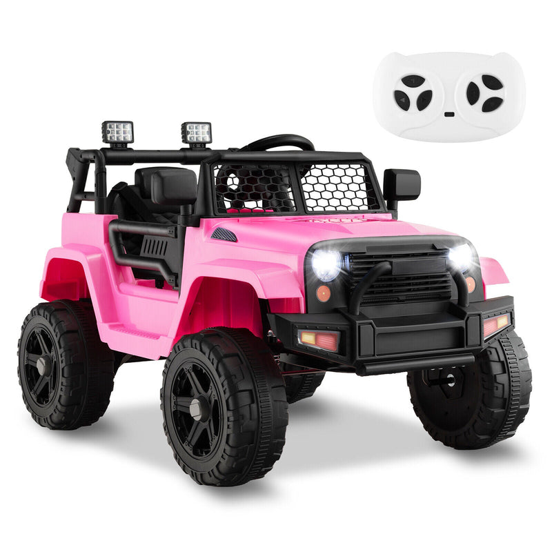 Load image into Gallery viewer, Electric Pink Ride-On Truck for Kids with Remote Control, Music, and Lights
