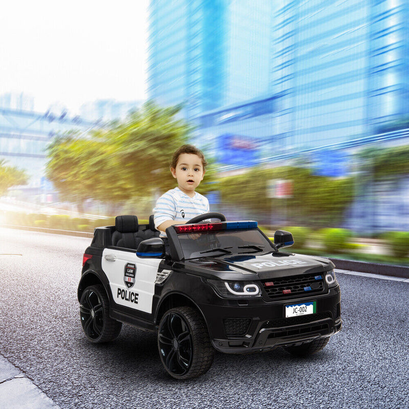 Load image into Gallery viewer, Electric Police Car for Kids with Remote Control, Flashing Lights, Music, and Horn - 12V
