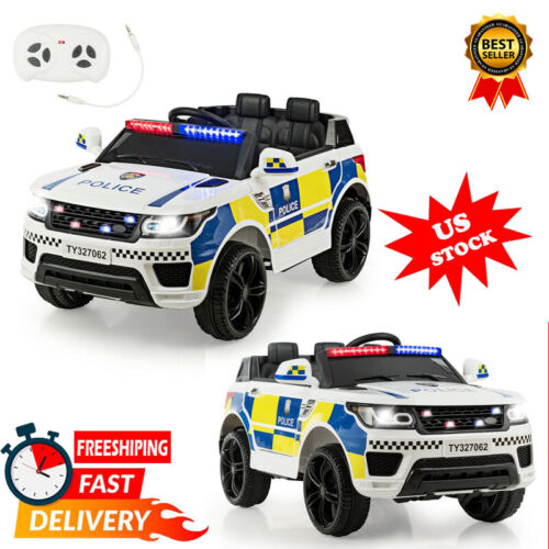 Load image into Gallery viewer, Electric Police Car Ride-On for Kids with Remote Control and LED Siren
