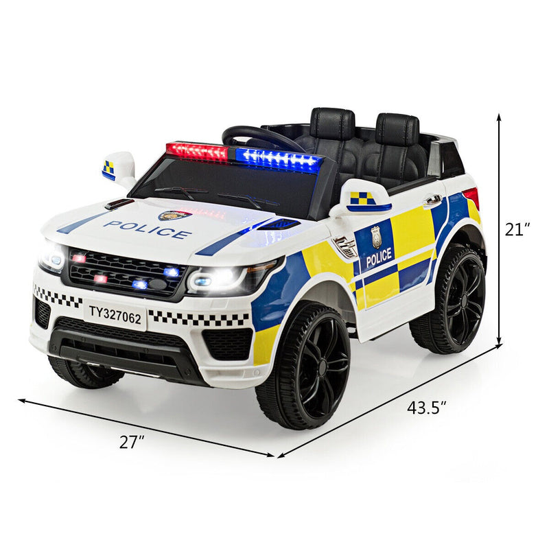 Load image into Gallery viewer, Electric Police Car Ride-On for Kids with Remote Control and LED Siren
