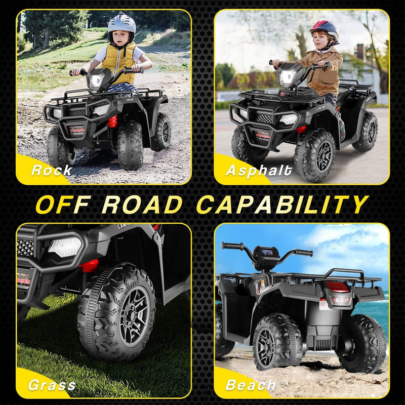 Load image into Gallery viewer, Electric 4-Wheeler Quad for Kids with 12V Battery, AUX Port, and USB
