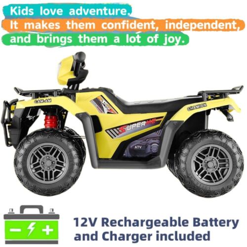Load image into Gallery viewer, Electric Quad ATV Car for Kids with MP3 Player and 12V Battery - 4-Wheeler Truck with 2*30W Motors
