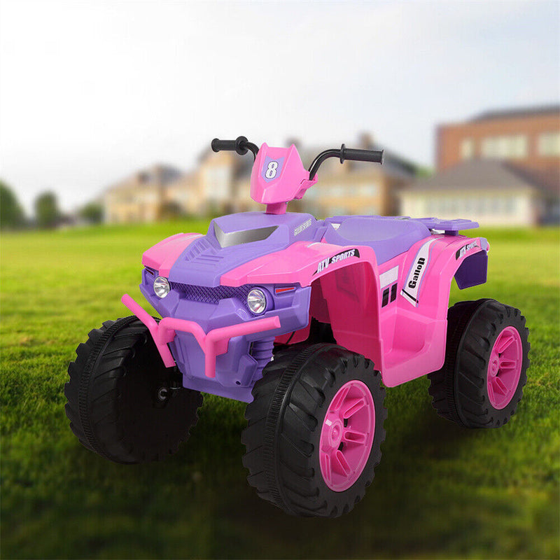 Load image into Gallery viewer, Electric Quad Car Toy for Kids with LED Headlights and Horn - 12V Ride-On ATV 4 Wheeler
