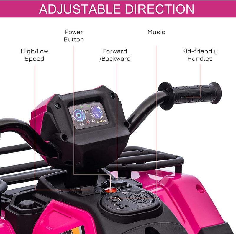 Load image into Gallery viewer, 12V Battery Powered Kids Quad ATV Toy with LED Headlights
