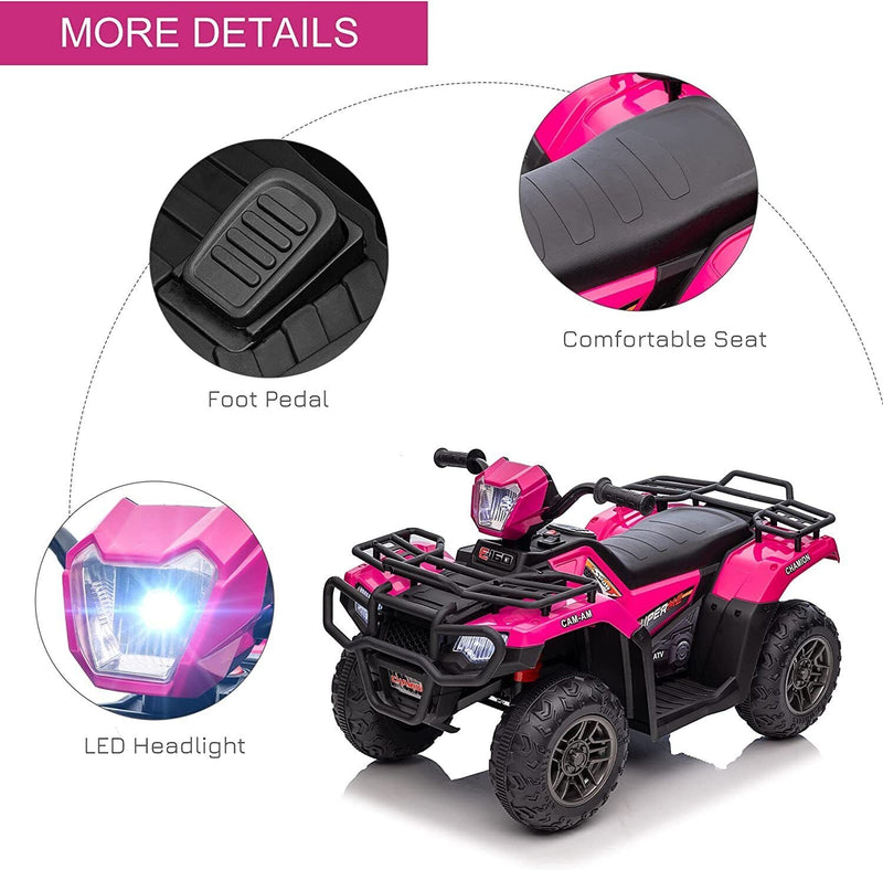 Load image into Gallery viewer, 12V Battery Powered Kids Quad ATV Toy with LED Headlights

