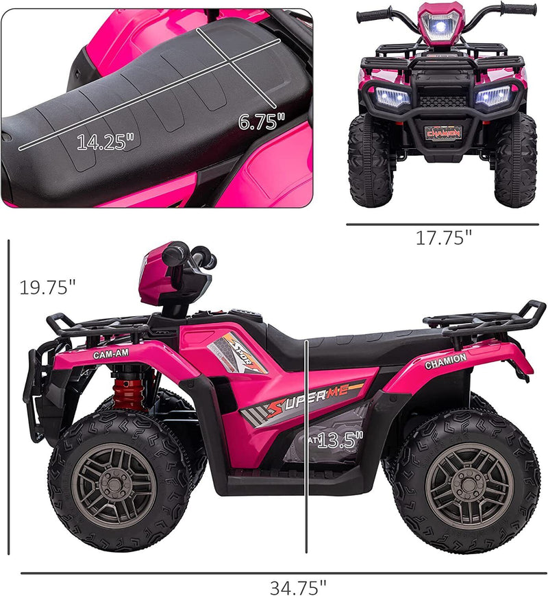 Load image into Gallery viewer, 12V Battery Powered Kids Quad ATV Toy with LED Headlights
