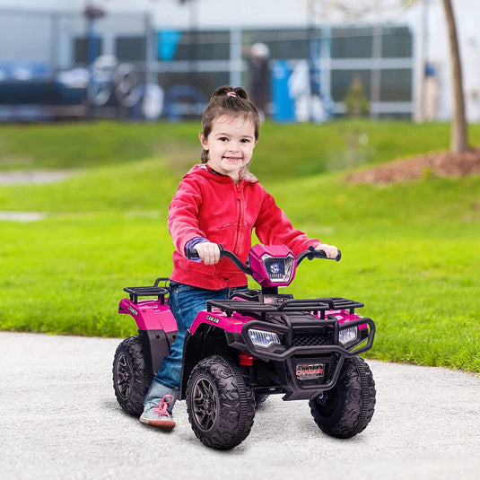 12V Battery Powered Kids Quad ATV Toy with LED Headlights
