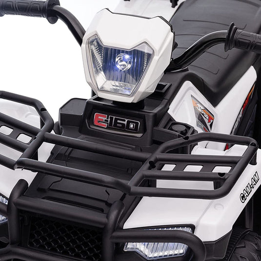 12V Battery Powered Kids Quad ATV Toy with LED Headlights