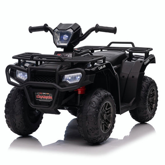 12V Battery Powered Kids Quad ATV Toy with LED Headlights