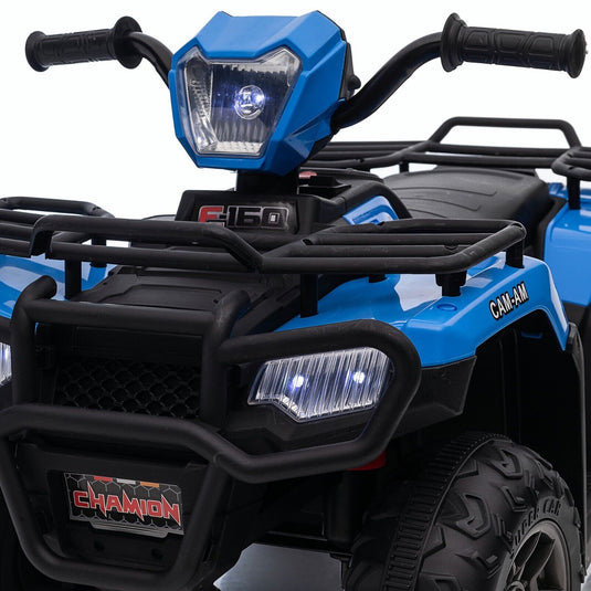 12V Battery Powered Kids Quad ATV Toy with LED Headlights