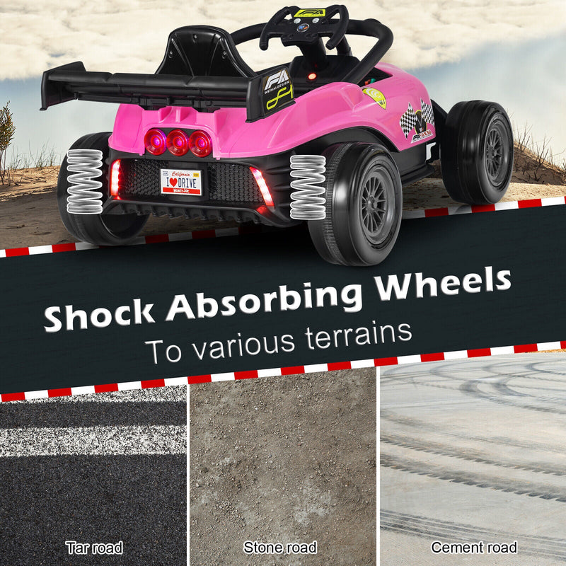 Load image into Gallery viewer, Electric Racing Truck for Kids with 2 Speeds, Remote Control, MP3, and Lights - Pink
