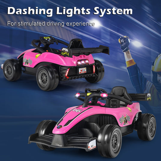Electric Racing Truck for Kids with 2 Speeds, Remote Control, MP3 Player, and Lights - 12V
